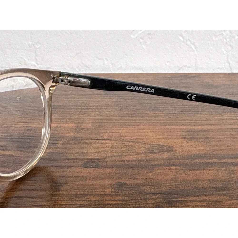 Carrera CA6636/N G3D Eyeglasses Round Clear Champagne Black Frames 50-18-145